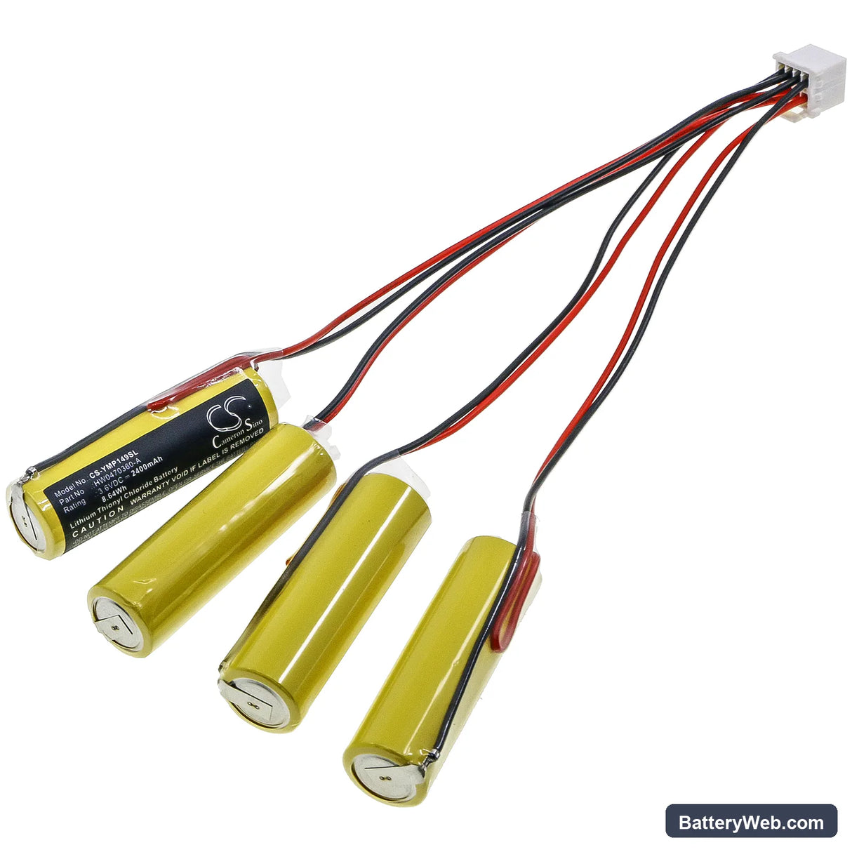 Yaskawa Motoman Robot 149689-1 Replacement Battery, 3.6V, 2400mAh, Li-SOCl2 1