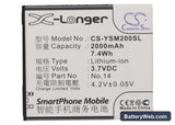 Yusun Q1 Replacement Battery, 3.7V, 2000mAh, Li-ion 5