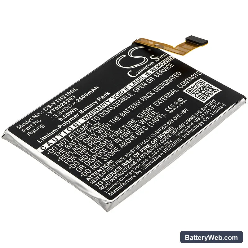 Yota YotaPhone 2 Replacement Battery, 3.8V, 2500mAh, Li-Polymer 1