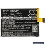 Yota YotaPhone 2 Replacement Battery, 3.8V, 2500mAh, Li-Polymer 3