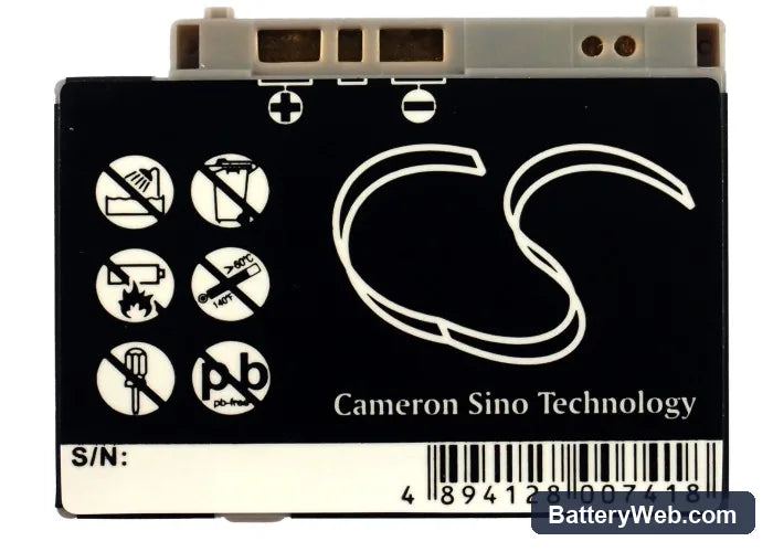 Sony Ericsson Z600 Replacement Battery, 3.7V, 750mAh, Li-ion 6