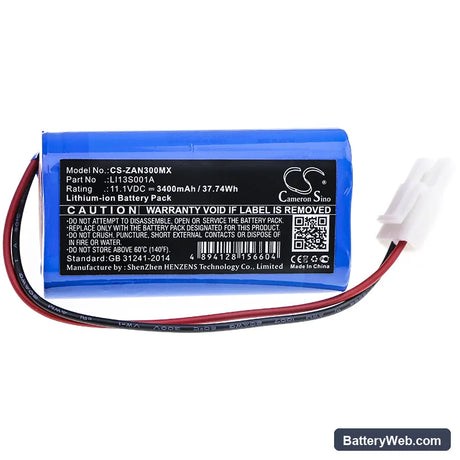 Zondan Apollo N3 Replacement Battery, 11.1V, 3400mAh, Li-ion 3