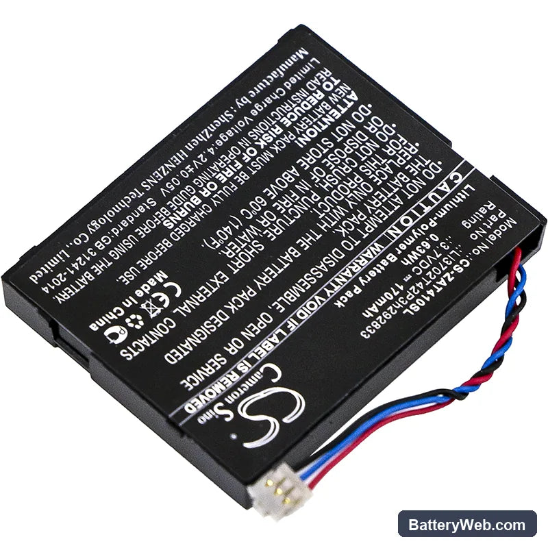 ZTE Z6200MEX Replacement Battery, 3.7V, 170mAh, Li-Polymer 2