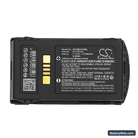 Zebra MC33 Replacement Battery, 3.7V, 2700mAh, Li-ion 5
