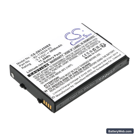 Zebra MC45 Replacement Battery, 3.7V, 3050mAh, Li-ion 1