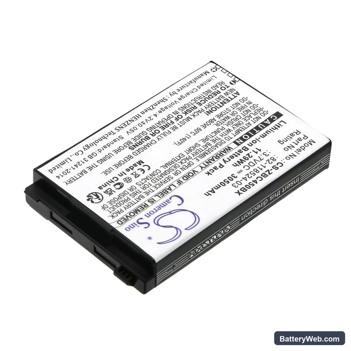 Zebra MC45 Replacement Battery, 3.7V, 3050mAh, Li-ion 2