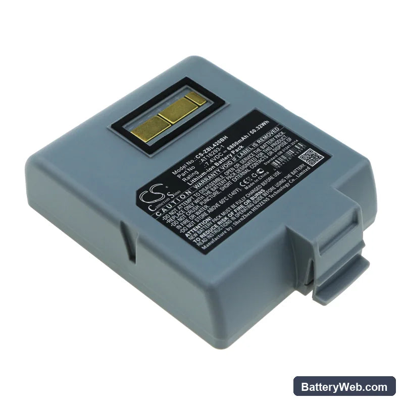 Zebra QL420 Replacement Battery, 7.4V, 6800mAh, Li-ion 1
