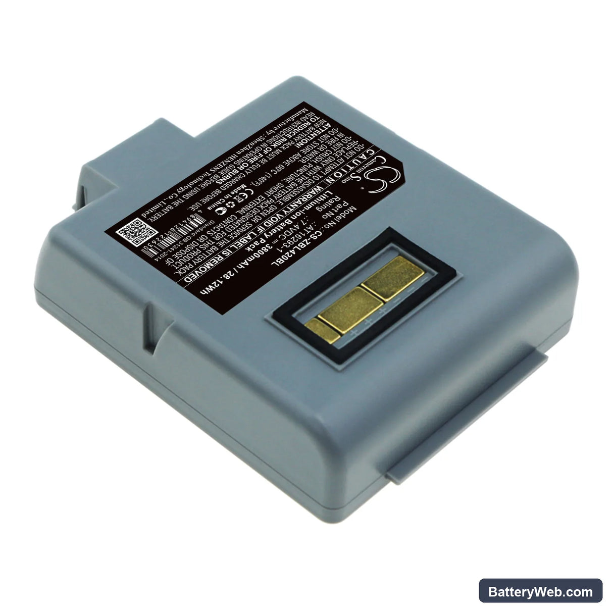 Zebra QL420 Replacement Battery, 7.4V, 3800mAh, Li-ion 2