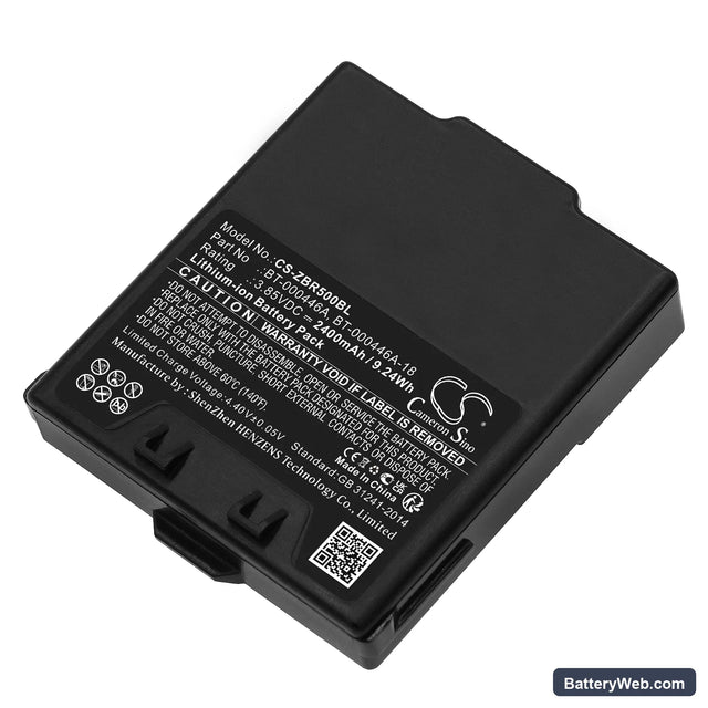 Zebra WS50 Replacement Battery, 3.85V, 2400mAh, Li-ion 1