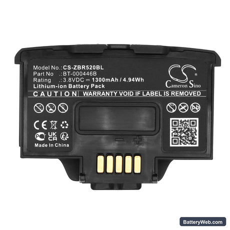 Zebra WS50 Replacement Battery, 3.8V, 1300mAh, Li-ion 5