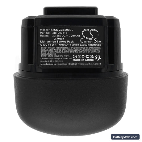 Zebra CS60 Replacement Battery, 3.85V, 700mAh, Li-ion 5