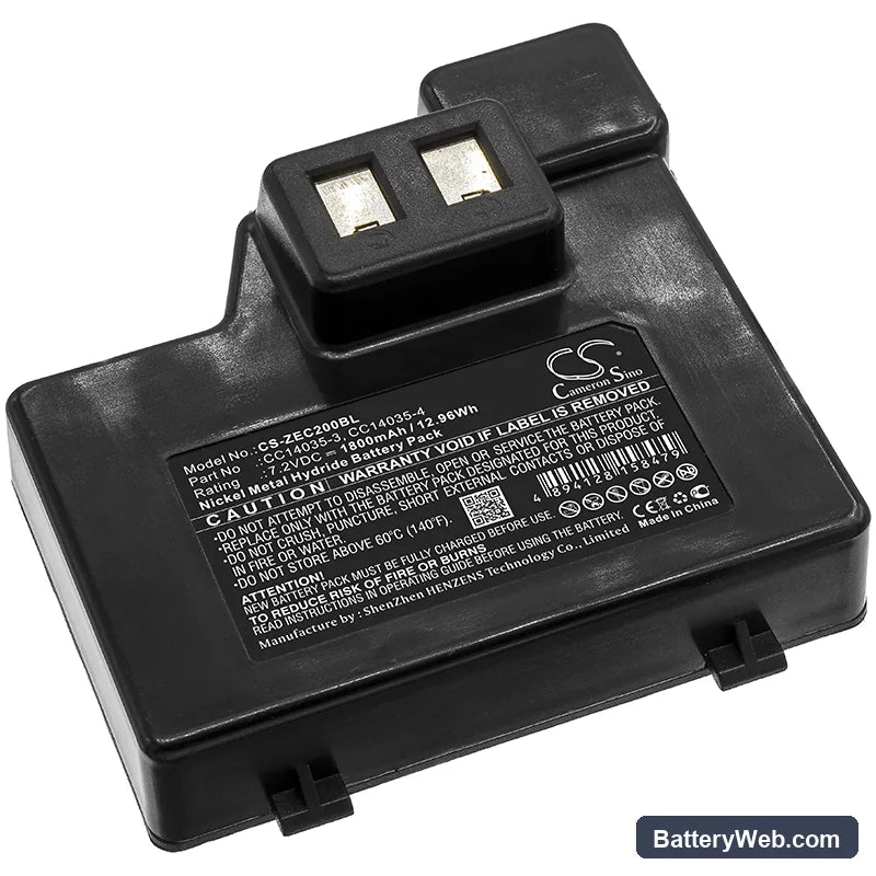 Zebra Cameo 2 Replacement Battery, 7.2V, 1800mAh, Ni-MH 1