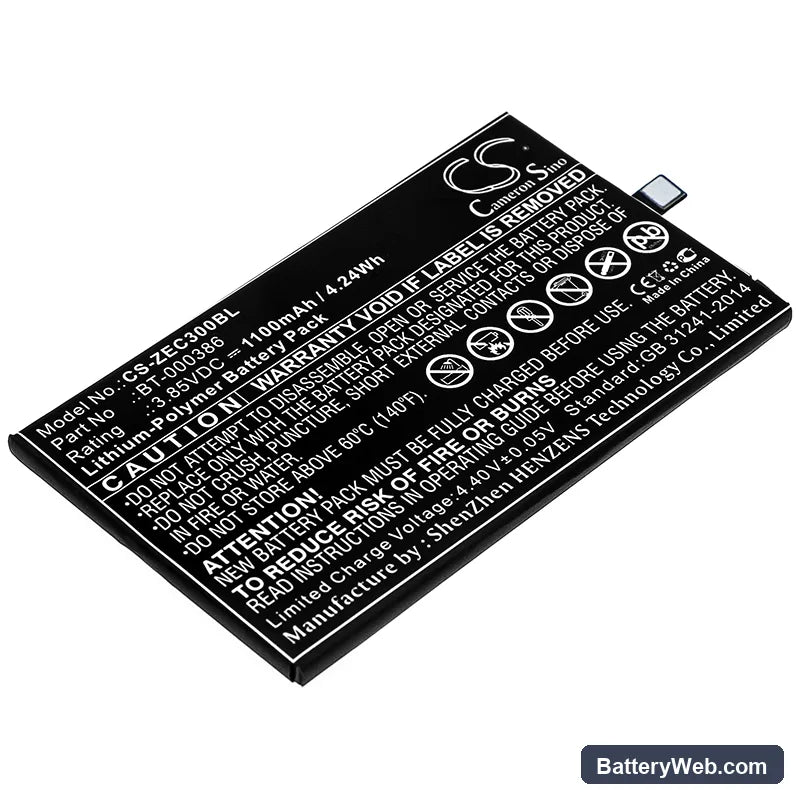 Zebra EC30 Replacement Battery, 3.85V, 1100mAh, Li-Polymer 1