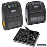 Zebra ZQ200 Replacement Battery, 7.4V, 1500mAh, Li-ion 6