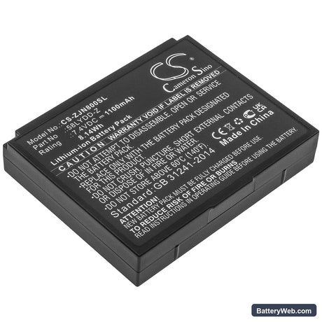 Zjiang ZJ-8001 Replacement Battery, 7.4V, 1100mAh, Li-ion 1