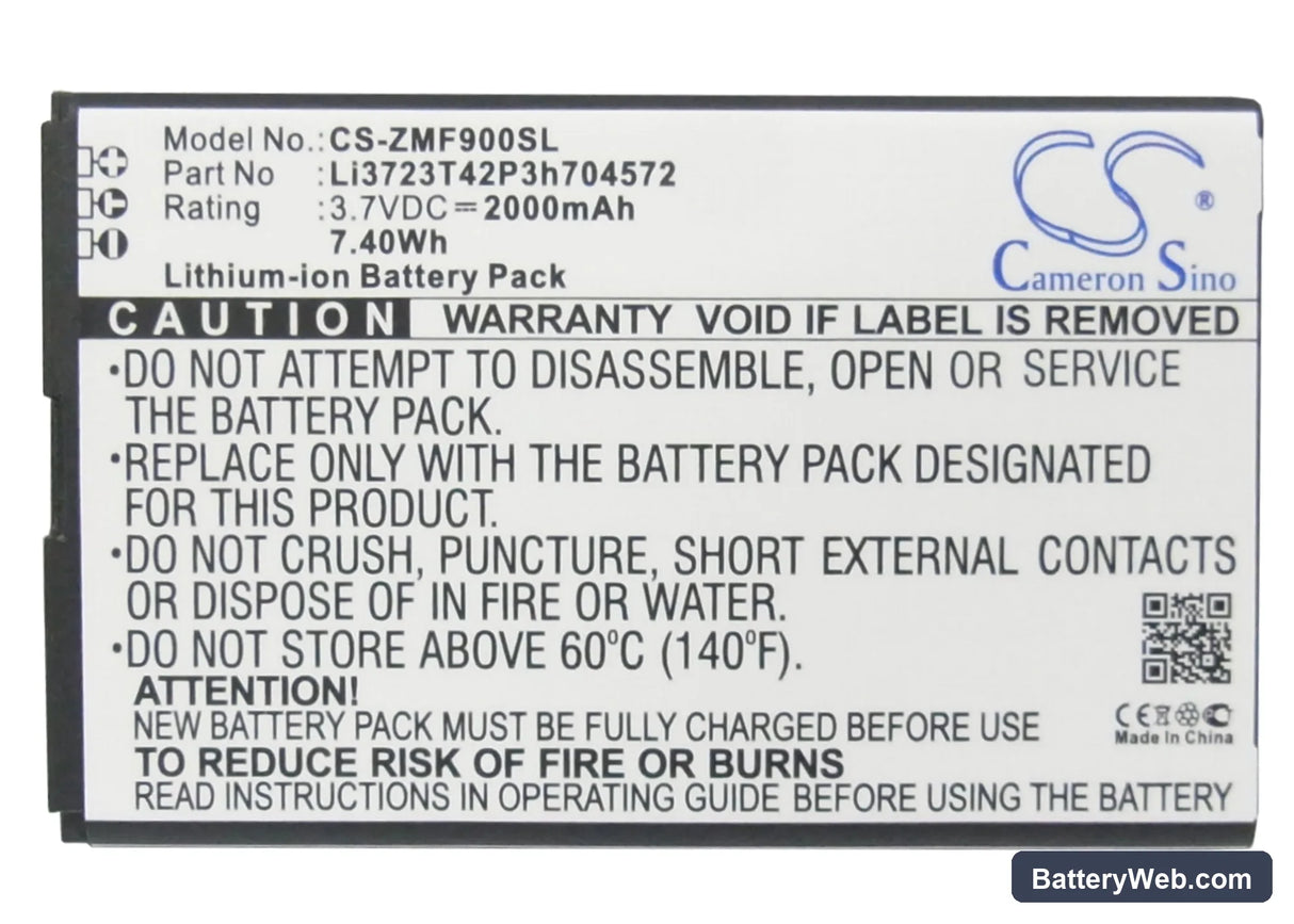 MTS 831FT Replacement Battery, 3.7V, 2000mAh, Li-ion 5