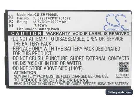 MTS 831FT Replacement Battery, 3.7V, 2000mAh, Li-ion 5