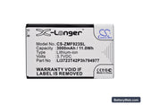 AT&T Velocity 4G LTE Replacement Battery, 3.7V, 3000mAh, Li-Polymer 5