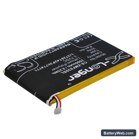T-Mobile Z915 Replacement Battery, 3.7V, 2500mAh, Li-Polymer 2