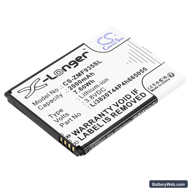 ZTE MF935 Replacement Battery, 3.8V, 2000mAh, Li-ion 1
