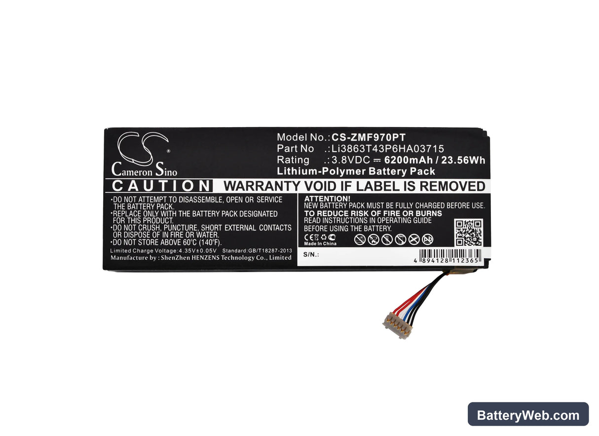 ZTE MF97V Replacement Battery, 3.8V, 6200mAh, Li-Polymer 5