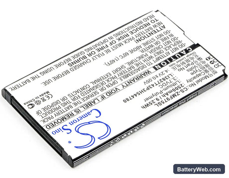 ZTE MF975 Replacement Battery, 3.7V, 2500mAh, Li-Polymer 2