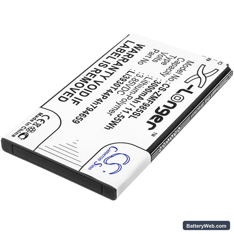 AT&T Velocity 2 Replacement Battery, 3.85V, 3000mAh, Li-Polymer 2