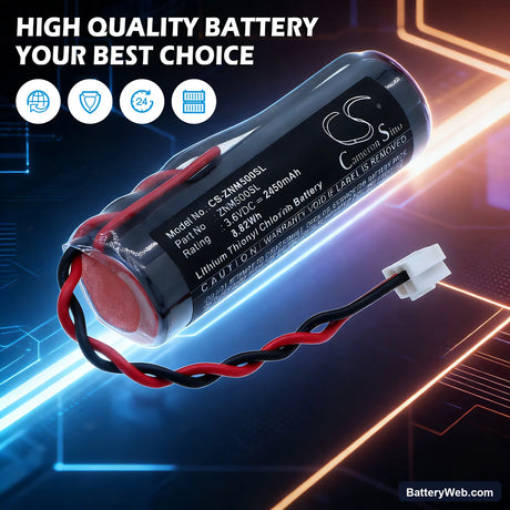 Zenner C5-IUF Replacement Battery, 3.6V, 2450mAh, Li-SOCl2 7