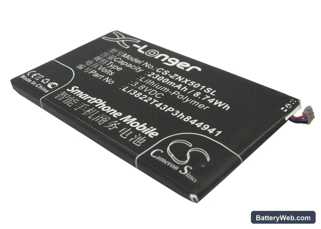 ZTE Nubia Z5 Replacement Battery, 3.8V, 2300mAh, Li-Polymer 1