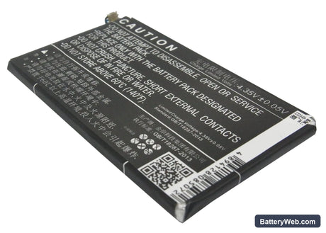 ZTE Nubia Z5 Replacement Battery, 3.8V, 2300mAh, Li-Polymer 3