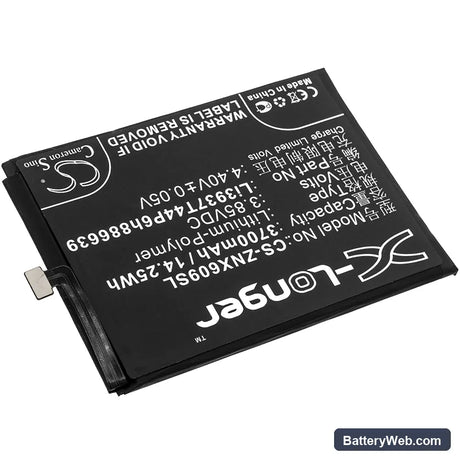 Nubia Red Magic Replacement Battery, 3.85V, 3700mAh, Li-Polymer 2