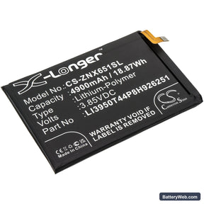 ZTE Nubia Play Replacement Battery, 3.85V, 4900mAh, Li-Polymer 1