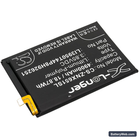ZTE Nubia Play Replacement Battery, 3.85V, 4900mAh, Li-Polymer 2