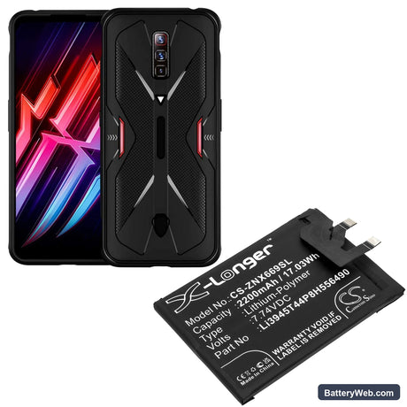 ZTE Nubia Red Magic 6 Pro Replacement Battery, 7.74V, 2200mAh, Li-Polymer 5