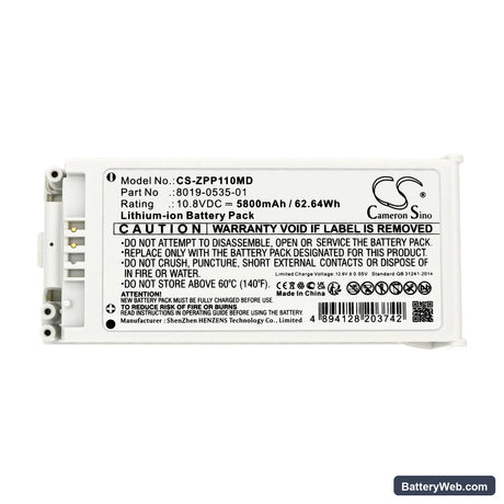 ZOLL AED Pro Replacement Battery, 10.8V, 5800mAh, Li-ion 5