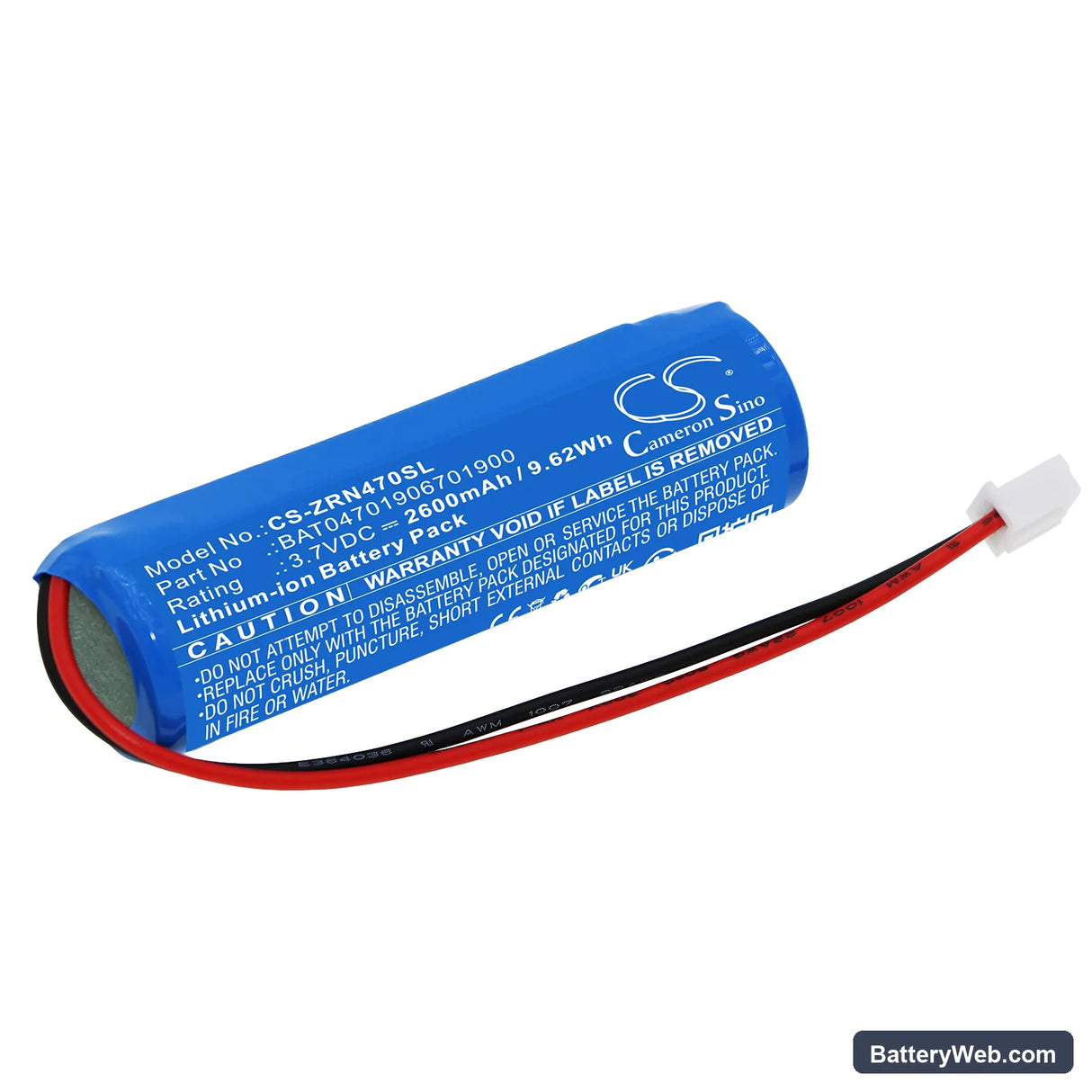 Sigor Nudrop Replacement Battery, 3.7V, 2600mAh, Li-ion 1