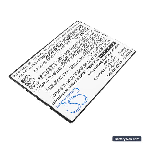Zebra ET40 Replacement Battery, 3.87V, 7500mAh, Li-Polymer 2