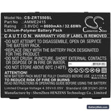 Zebra ET50 Replacement Battery, 3.8V, 8600mAh, Li-Polymer 5