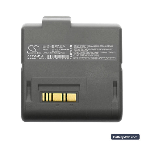 Zebra RW420 Replacement Battery, 7.4V, 4200mAh, Li-ion 5