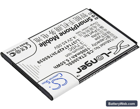 ZTE Blade A3 Replacement Battery, 3.7V, 1500mAh, Li-ion 2