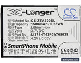ZTE Blade A3 Replacement Battery, 3.7V, 1500mAh, Li-ion 5
