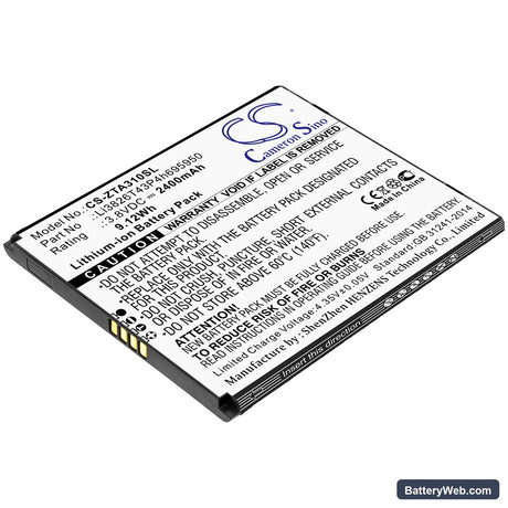 Telstra Essential Smart 3 Replacement Battery, 3.8V, 2400mAh, Li-ion 1