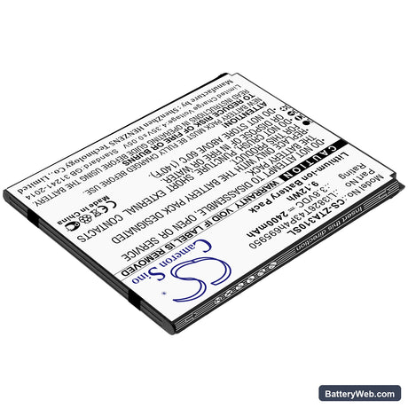 Telstra Essential Smart 3 Replacement Battery, 3.8V, 2400mAh, Li-ion 2