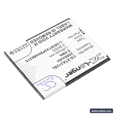 ZTE Blade A31 2021 Replacement Battery, 3.8V, 2500mAh, Li-ion 2