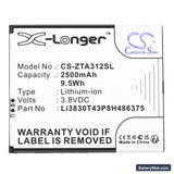 ZTE Blade A31 2021 Replacement Battery, 3.8V, 2500mAh, Li-ion 3