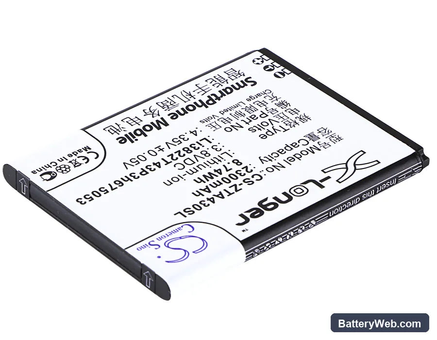 ZTE Blade Q Lux Replacement Battery, 3.8V, 2300mAh, Li-ion 2