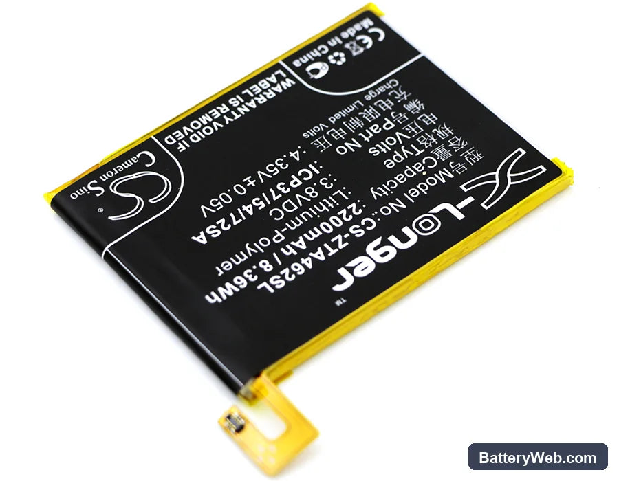 ZTE Blade A462 Replacement Battery, 3.8V, 2200mAh, Li-Polymer 2