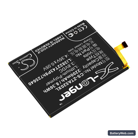 ZTE BA510 Replacement Battery, 3.8V, 2200mAh, Li-Polymer 2