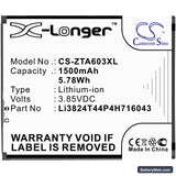 ZTE Blade A520 Replacement Battery, 3.85V, 1500mAh, Li-ion 3