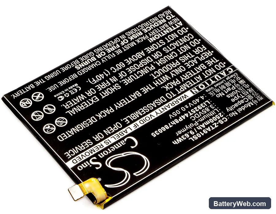 ZTE Blade A910 Replacement Battery, 3.85V, 2500mAh, Li-Polymer 2